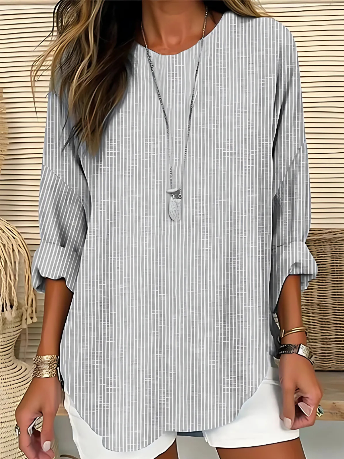 Rhea | Classic Striped Blouse