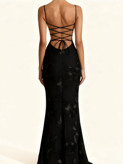 Luminous Golden Floral Embroidered Sweetheart Evening Gown