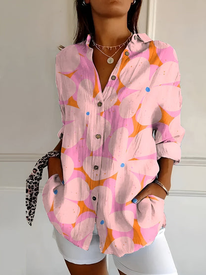 MELODIE™ – Elegant Floral Button Shirt